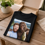 Custom Photo Bigfoot Fishing Gifts For Men - Personalized Comfort T-Shirt