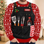 Custom Photo Grillmas Christmas Gifts For Men - Personalized Ugly Sweatshirt