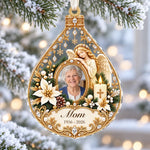 Custom Photo Memorial Angel Christmas Decor Gifts - Personalized Acrylic Ornament