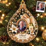 Custom Photo Memorial Angel Christmas Decor Gifts - Personalized Acrylic Ornament