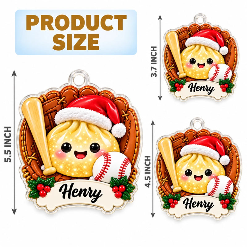 Custom Squishy Christmas Gifts For Kids, Sport Lovers - Personalized Acrylic Ornament
