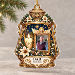 Custom Photo Memorial Lantern Christmas Decor Gifts - Personalized Acrylic Ornament