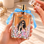 Custom Photo Floral Gifts for Her - Personalized Refillable Perfume Bottle