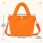 Custom Name and Cute Charm Gifts for Kids - Personalized Corduroy Crossbody Bag