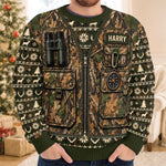 Custom Photo Merry Huntmas Hunting Christmas Gifts for Him - Personalized Ugly Sweatshirt