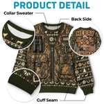 Custom Photo Merry Huntmas Hunting Christmas Gifts for Him - Personalized Ugly Sweatshirt