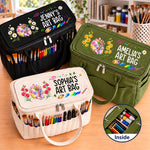 Custom Floral Painting Gifts For Art Lovers - Personalized Canvas Yarn Tote Bag