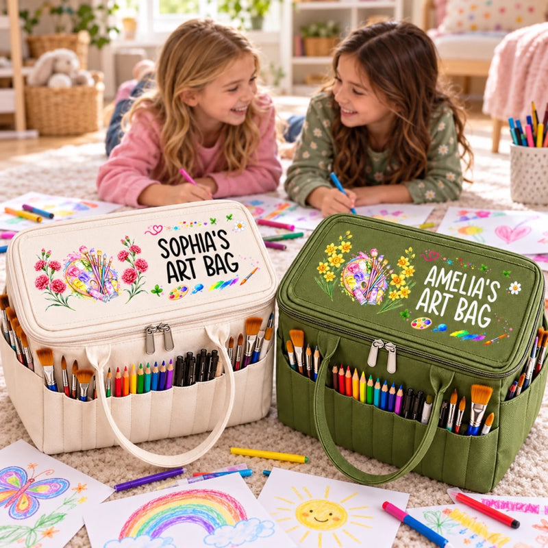 Custom Floral Painting Gifts For Art Lovers - Personalized Canvas Yarn Tote Bag
