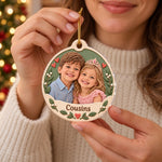 Custom Faux Clay Photo Kids Christmas Gifts - Personalized Acrylic Ornament