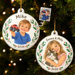 Custom Whimsical Photo Kids Christmas Gifts - Personalized Acrylic Ornament