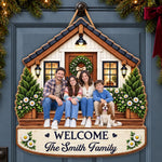 Custom Family Photo Welcome Home Decor Gifts For Family - Personalized Wood Sign