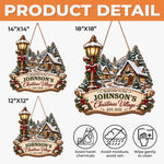 Custom Family Name Christmas Village Welcome Sign Gifts For Family - Personalized Wood Sign