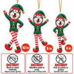 Custom Photo Face Christmas Elf Funny Gifts For Family, Pet Lovers - Personalized Poseable Plush Doll Ornament