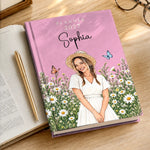 Custom Photo Birth Month Flower Field Planner 2027 Gifts For Women - Personalized Hardcover Journal