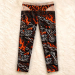 Custom Funny Motorcycle Flame Gifts for Bikers - Personalized Pajama Pants