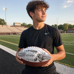 Custom Photo Inspirational Football Gifts for Son, Grandson - Personalized Leather Football