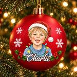 Custom Photo Christmas Keepsake Gifts For Family, Couples, Pet Lovers - Personalized Full Wrap Ball Ornament