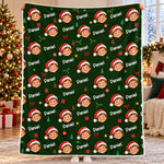 Custom Photo Christmas Santa Hat Gifts For Kids - Personalized Blanket