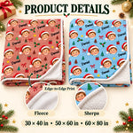 Custom Photo Christmas Santa Hat Gifts For Kids - Personalized Blanket