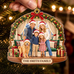 Custom Photo Holiday Family Keepsake - Personalized Acrylic Ornament