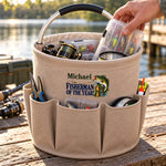 Custom Name Fisherman Of The Year Gifts For Fisherman, Anglers  - Personalized Tool Bag