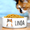 Solid Color, Gift For Cat Lovers - Personalized Custom Ceramic Cat Bowls