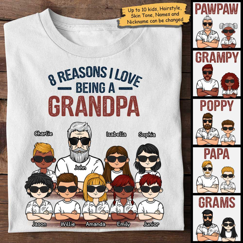 10 Reasons I Love Being A Papa - Personalized Unisex T-Shirt, Hoodie