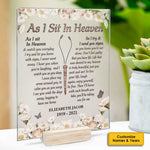 You're Not Alone - Personalized Acrylic Plaque - Memorial Gift, Sympathy Gift
