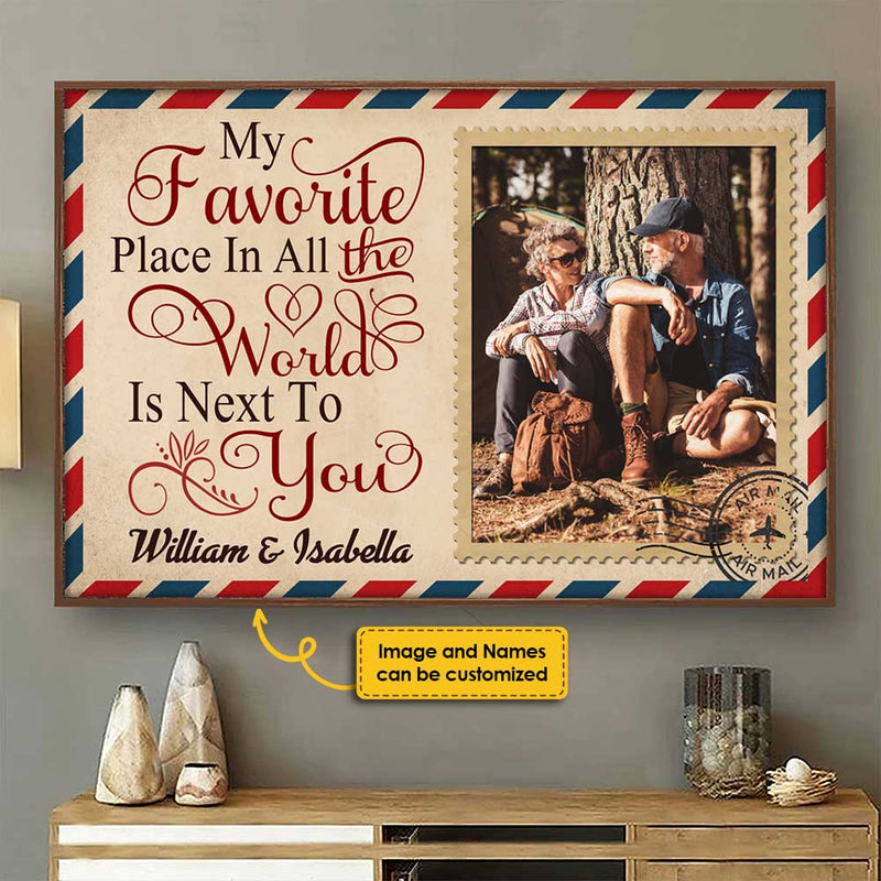 I Adore Staying Next To You - Upload Image, Personalized Horizontal Poster