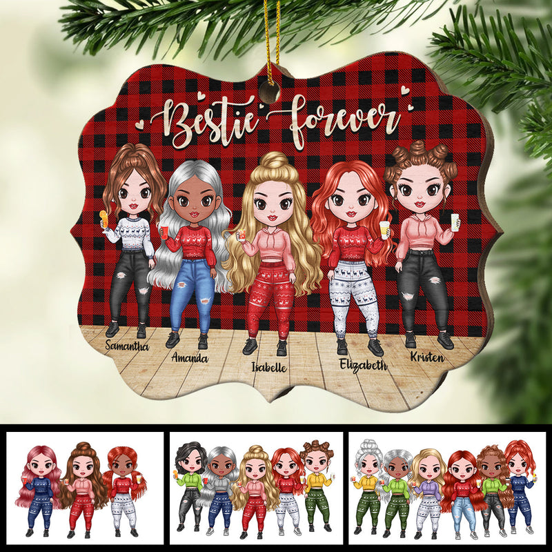 There's No Greater Gift Than Sisters - Personalized Custom Benelux Shaped Wood Christmas Ornament