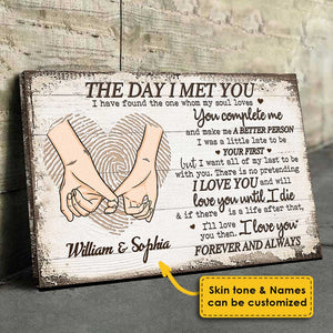You Complete Me - Personalized Horizontal Canvas.