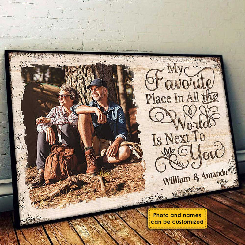 Custom Photo My Favorite Love Story Is Ours - Couple Personalized Custom Horizontal Poster - Gift For Husband Wife, Anniversary