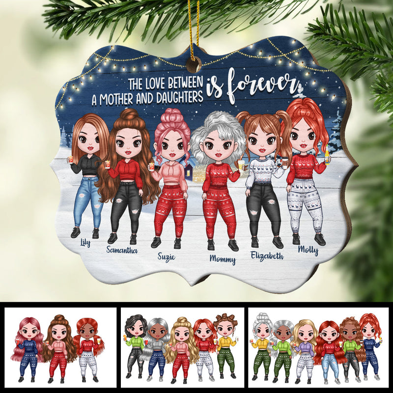 Like Mother Like Daughter - Personalized Custom Benelux Shaped Wood Christmas Ornament
