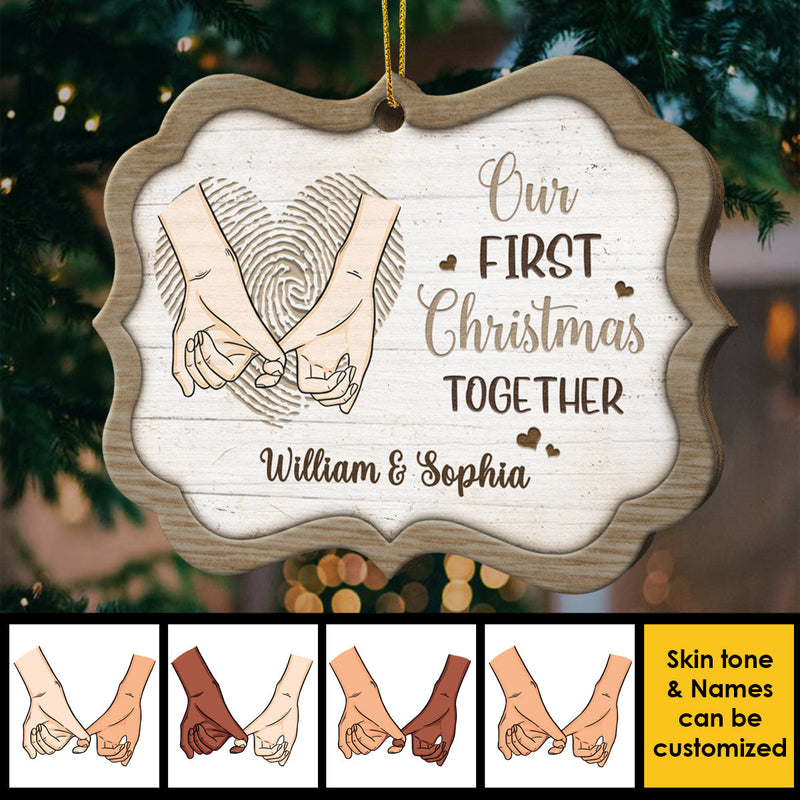 And So Together We Built A Life We Loved - Gift For Couples, Husband Wife, Personalized Custom Benelux Shaped Wood Christmas Ornament