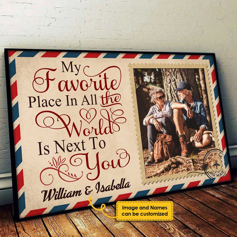 I Adore Staying Next To You - Upload Image, Personalized Horizontal Poster