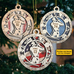 Every Strike Brings Me Closer To The Next Home Run - Baseball - Personalized Custom Round Shaped Wood Christmas Ornament
