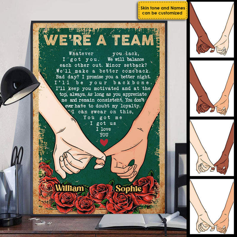 We're A Team - Personalized Vertical Poster