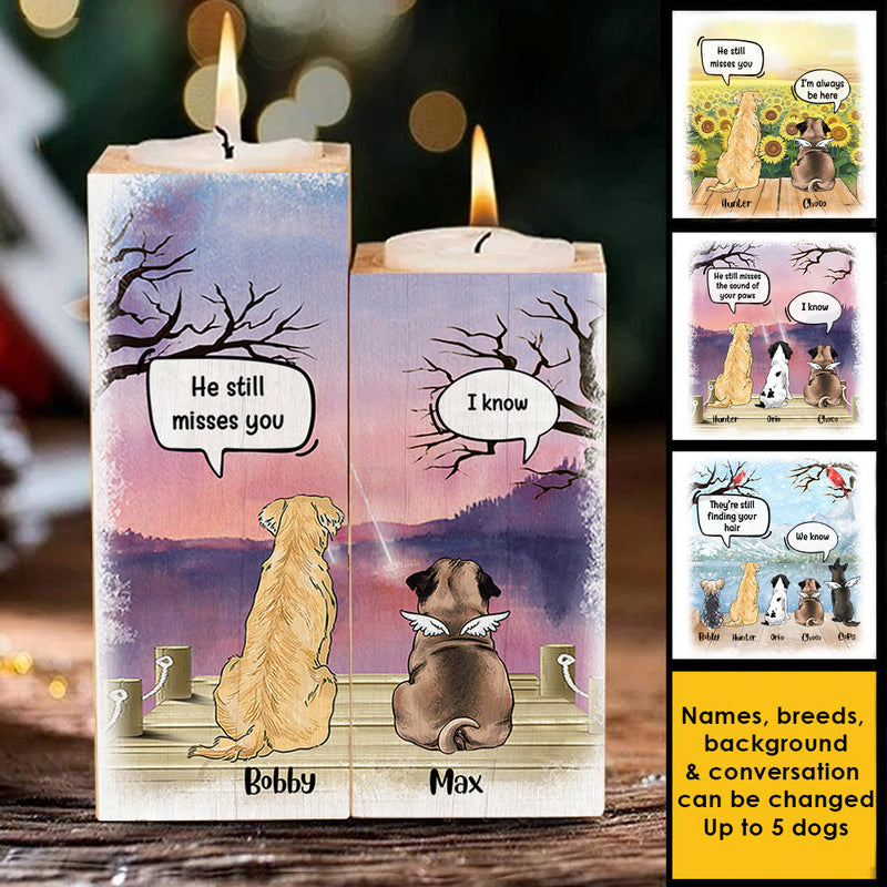 Still Talk About You - Dogs In Heaven - Personalized Candle Holder
