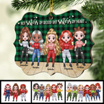 There's No Greater Gift Than Sisters - Personalized Custom Benelux Shaped Wood Christmas Ornament