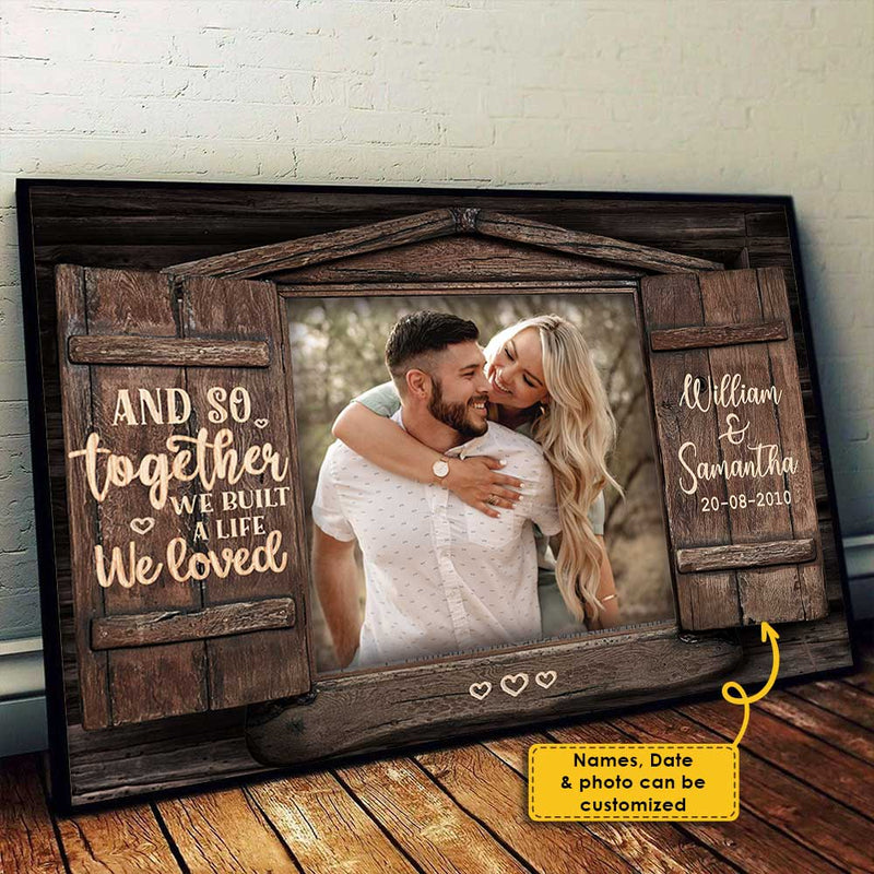 And So Together - Personalized Horizontal Poster - Upload Image, Gift For Couples