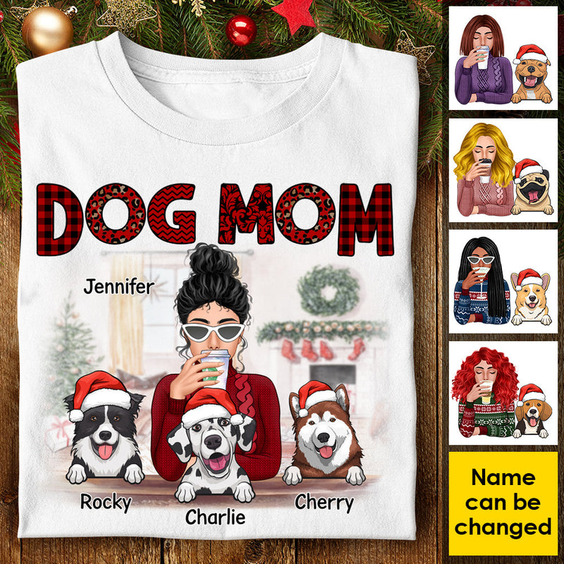 Merry Christmas To The Best Dog Mom Ever - Personalized Unisex T-Shirt, Hoodie, Sweatshirt