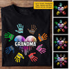 Grandma And Handprint Kids - Personalized Unisex T-Shirt