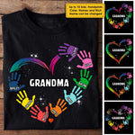 Heart And Kid Handprints - Personalized Unisex T-Shirt