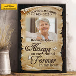 You're Forever In My Heart & I Will Never Forget You - Upload Image, Personalized Vertical Poster