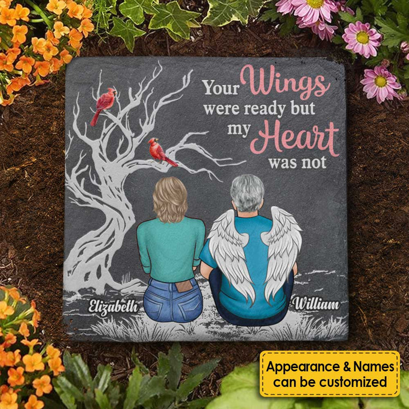 My Heart Was Not Ready - Personalized Memorial Stone, Human Grave Marker - Memorial Gift, Sympathy Gift