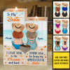 I Love You To The Ocean And Back Thank You For Being My Unbiological Sister - Personalized Candle Holder