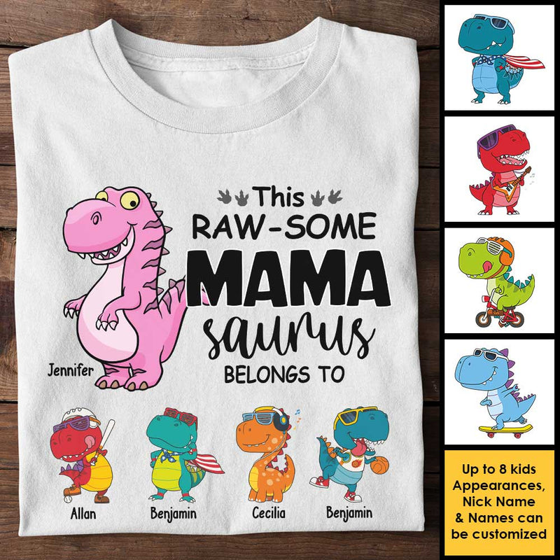 This Rawsome Nanasaurus Belongs To These Kids - Gift For Mom, Grandma - Personalized Unisex T-shirt, Hoodie
