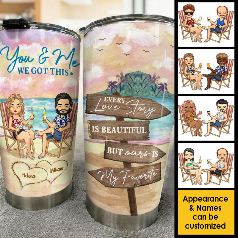 Together We Got This - Personalized Tumbler - Gift For Couples, Husband Wife