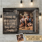 Baby Let's Go Camping - Upload Image, Gift For Couples - Personalized Name & Date Canvas