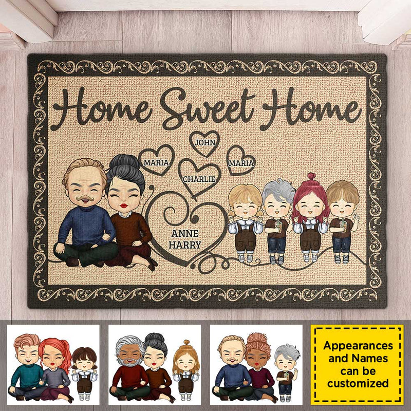 There's No Place Like Home - Personalized Decorative Mat - Anniversary Gifts, Gift For Couples, Husband Wife